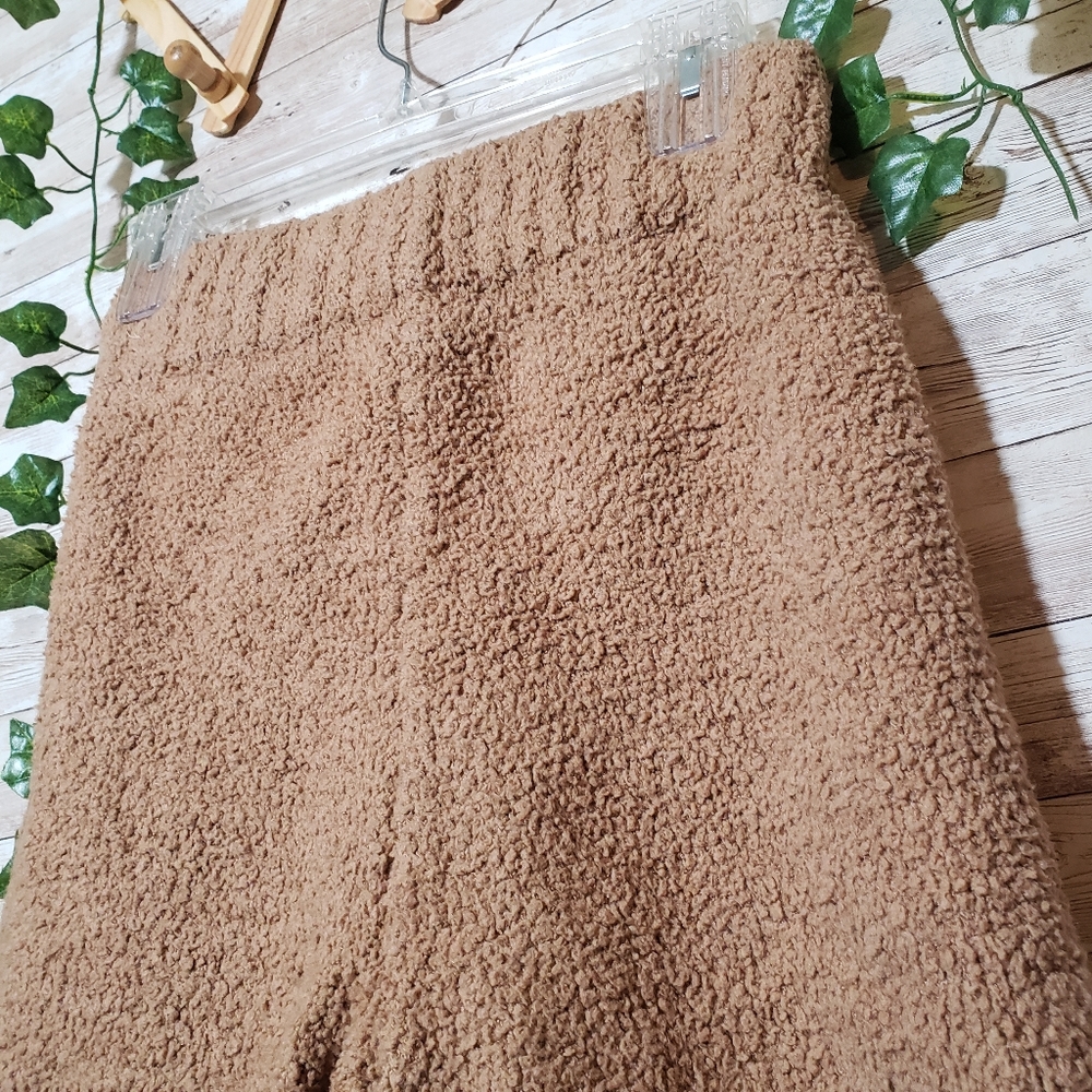 SKIMS Camel Cozy Knit Shorts Sleep Lounge Kim Kardashian Tan Brown - Picture 9 of 10